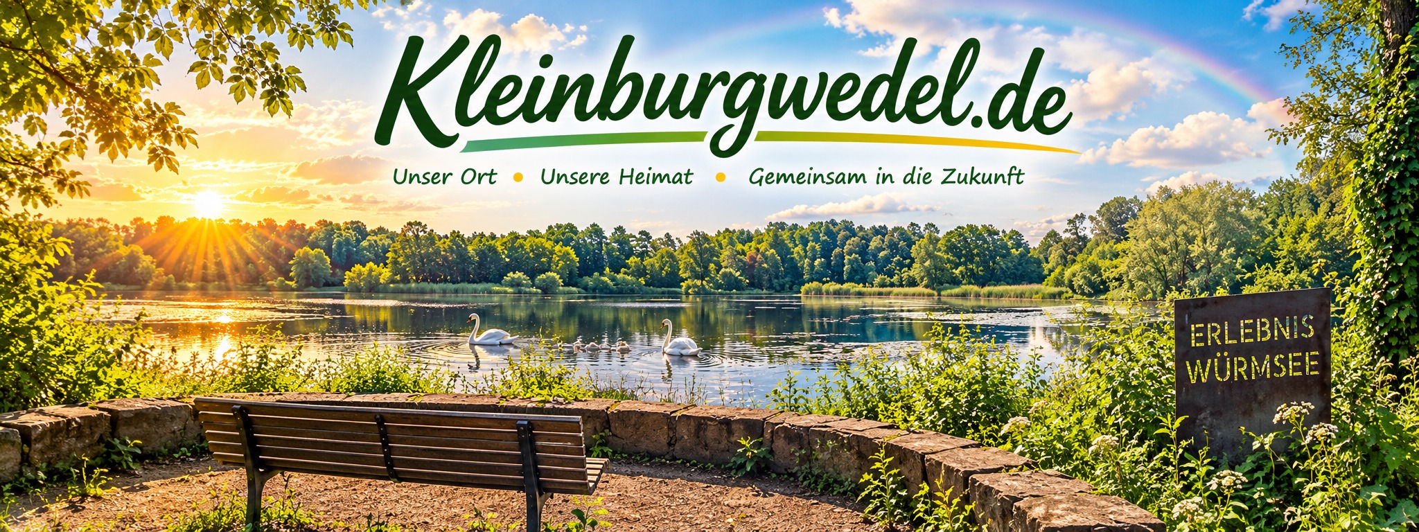 Kleinburgwedel am Würmsee mit Schwänen